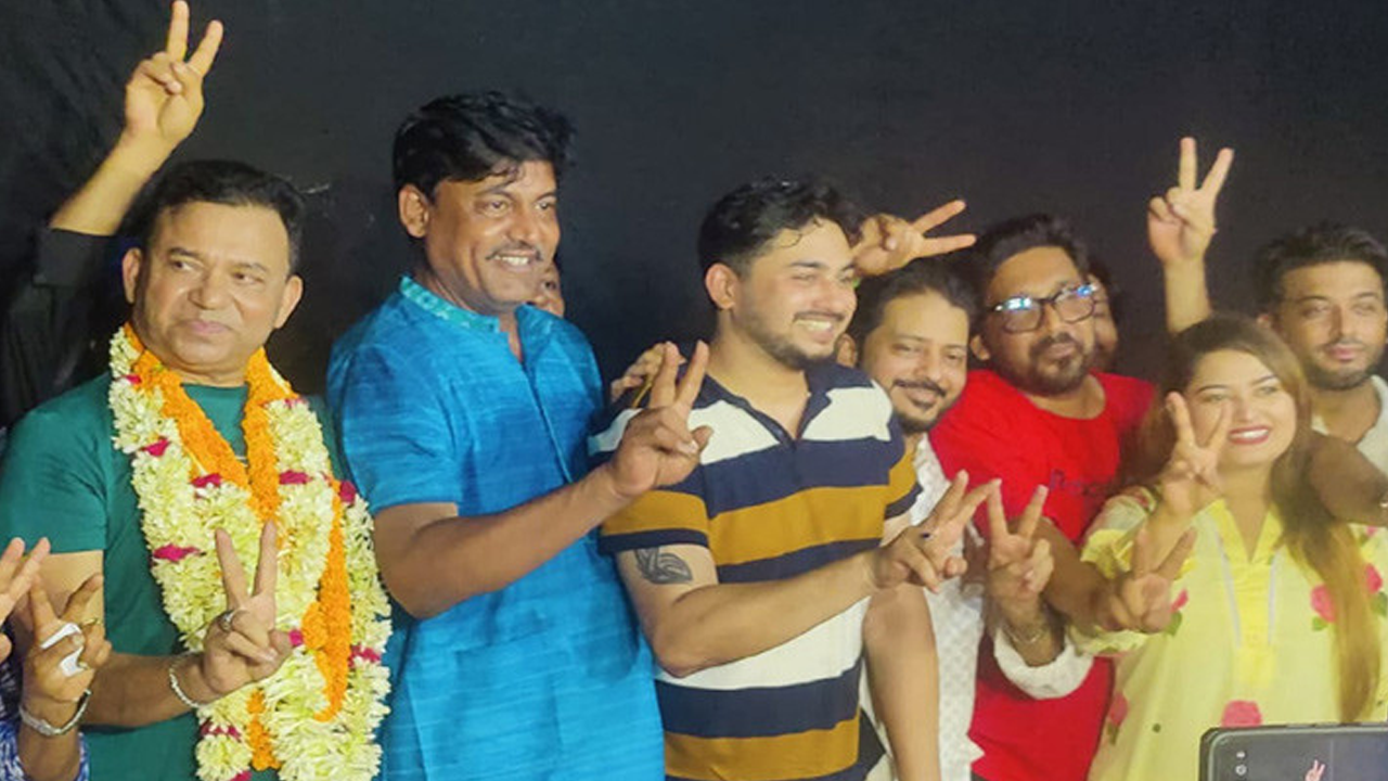 চলচ্চিত্র শিল্পী সমিতির সভাপতি শিবা শানু, সাধারণ সম্পাদক জয় চৌধুরী