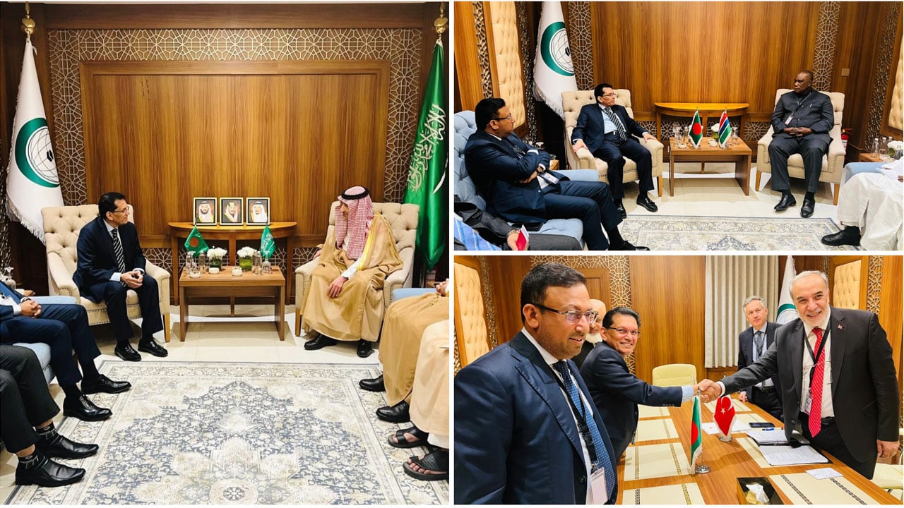 পররাষ্ট্রমন্ত্রীর সঙ্গে সৌ‌দি-তুরস্ক-গাম্বিয়ার মন্ত্রীদের সাক্ষাৎ