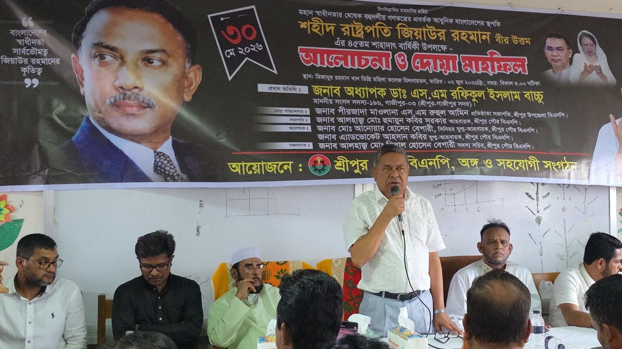 জিয়াউর রহমানের আদর্শে দেশ এগিয়ে নিচ্ছেন প্রধানমন্ত্রী: এমপি বাচ্চু