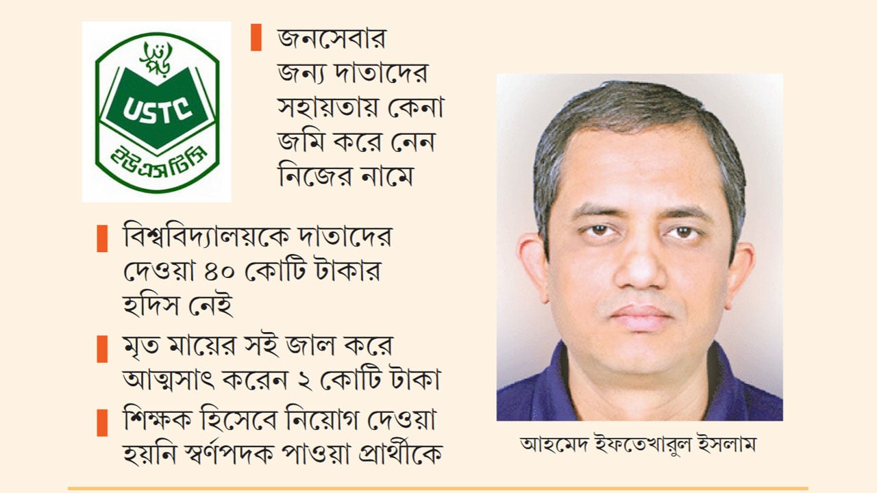 জমি দখল থেকে টাকা আত্মসাৎ, সবই করেছেন ইউএসটিসির ইফতেখার