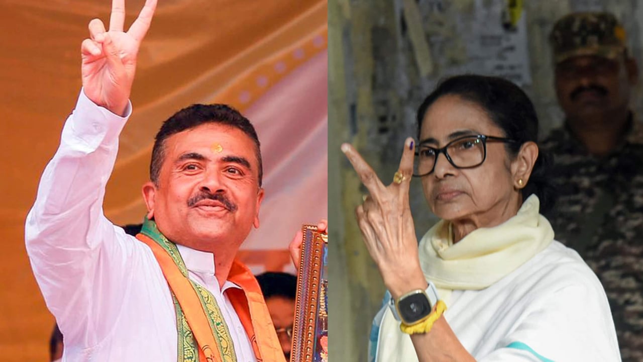 প্রাথমিক গণনায় ভবানীপুরে মমতার চেয়ে এগিয়ে শুভেন্দু