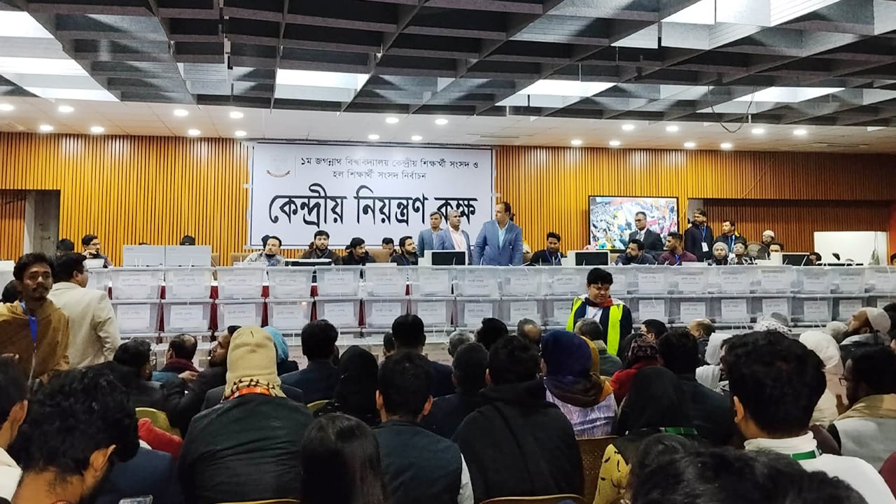 জকসু নির্বাচনের ভোট গণনা শুরু