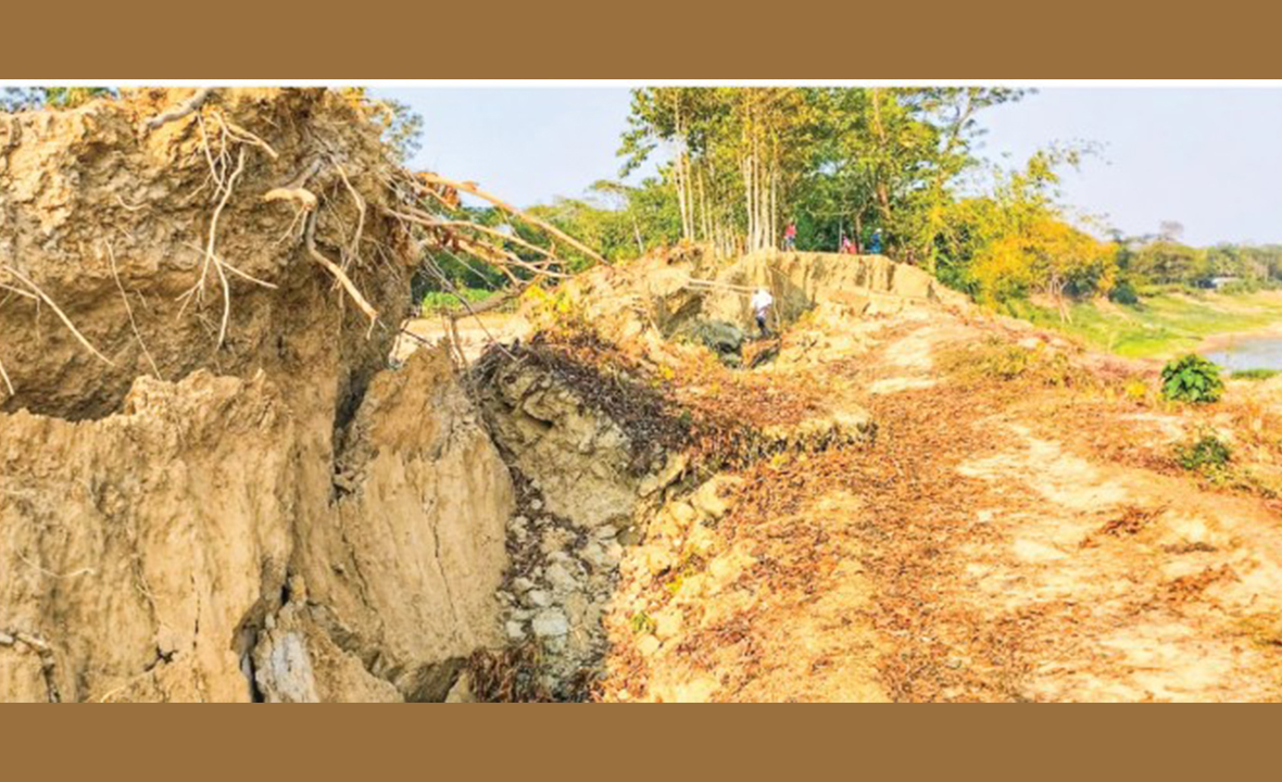 বিএসএফের বাধায় জকিগঞ্জে বন্যা নিয়ন্ত্রণ বাঁধ মেরামত ভণ্ডুল