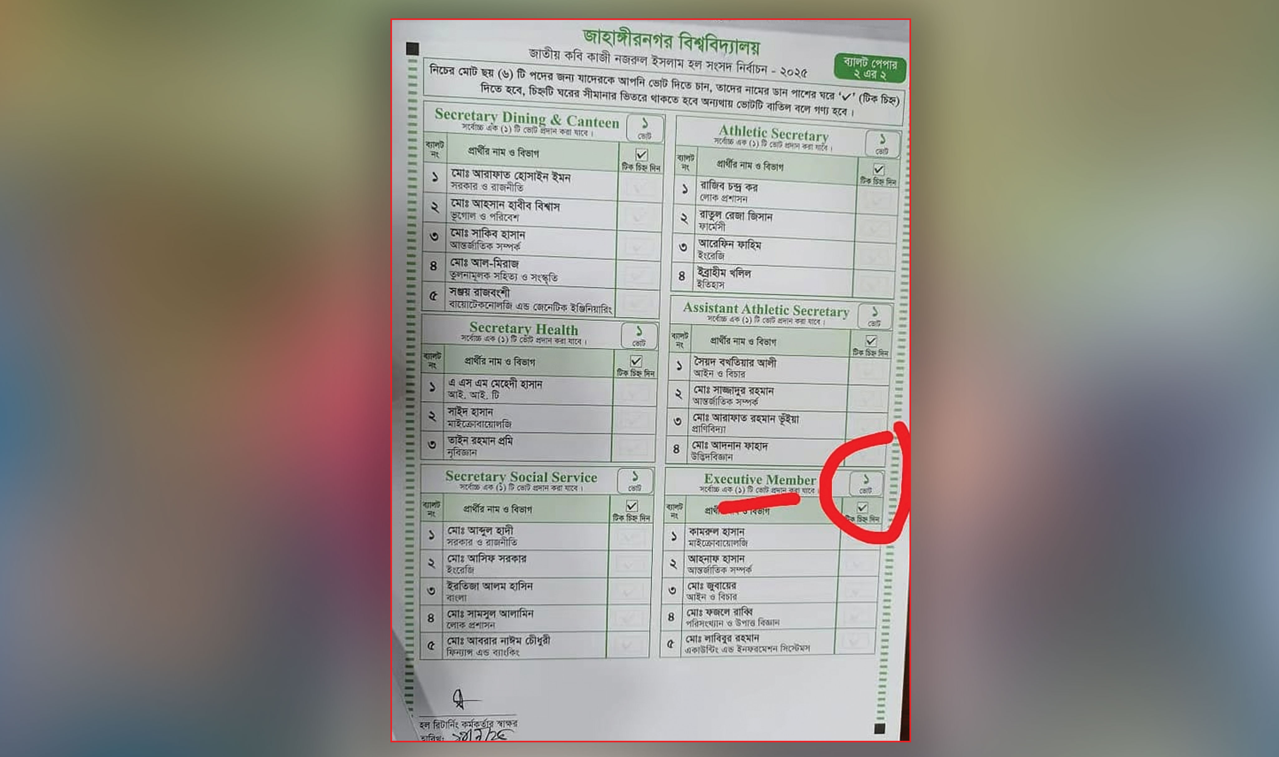 জাকসু নির্বাচন: কবি নজরুল হলের ব্যালটে ত্রুটি