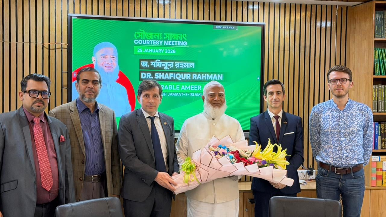 জামায়াত আমিরের সঙ্গে ফ্রান্স রাষ্ট্রদূতের সৌজন্য সাক্ষাৎ