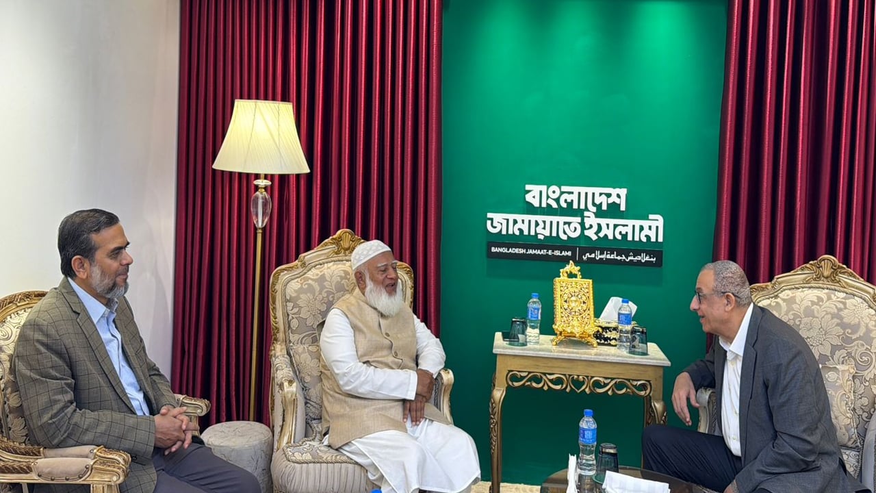 জামায়াত আমিরের সঙ্গে ফিলিস্তিনের রাষ্ট্রদূতের সৌজন্য সাক্ষাৎ