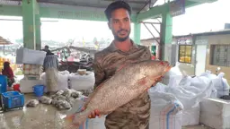 কুয়াকাটায় ৮ কেজির ‘ব্ল্যাক ডায়মন্ড’, দাম উঠল ৪০ হাজার টাকা