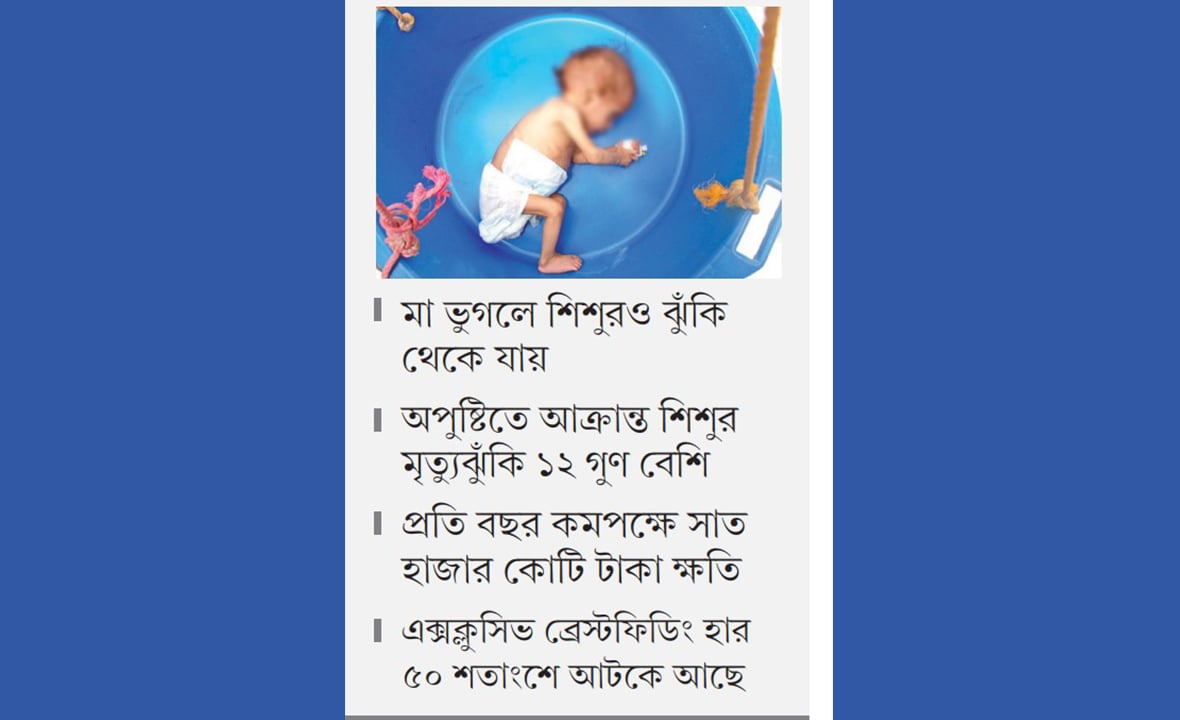 শিশুদের অপুষ্টি সমস্যা এখনো প্রকট