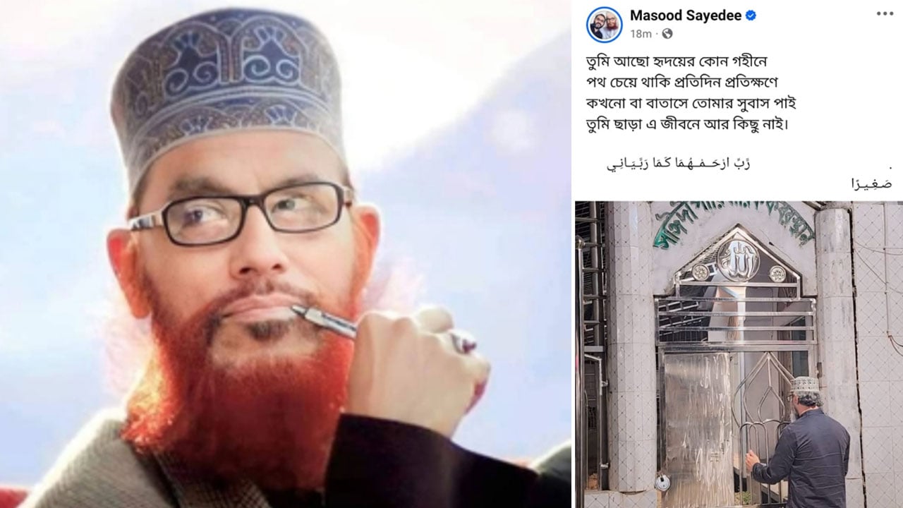 বাবাকে স্মরণ করে আবেগঘন স্ট্যাটাস মাসুদ সাঈদীর