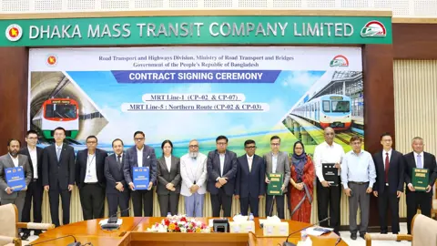 এমআরটি লাইন-১ ও ৫-এর চার প্যাকেজের নির্মাণ চুক্তি সই