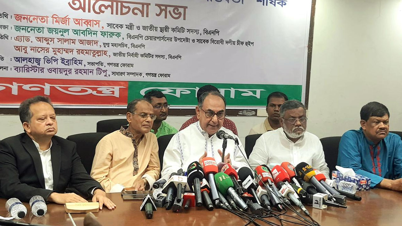 বিভক্তি থাকলে দেশটা ভারতীয় আধিপত্যবাদের হাতে চলে যাবে: মির্জা আব্বাস