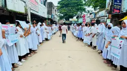 মিরসরাইয়ে ৩ হাজার শিক্ষার্থীর অংশগ্রহণে মাদকবিরোধী র্যালি