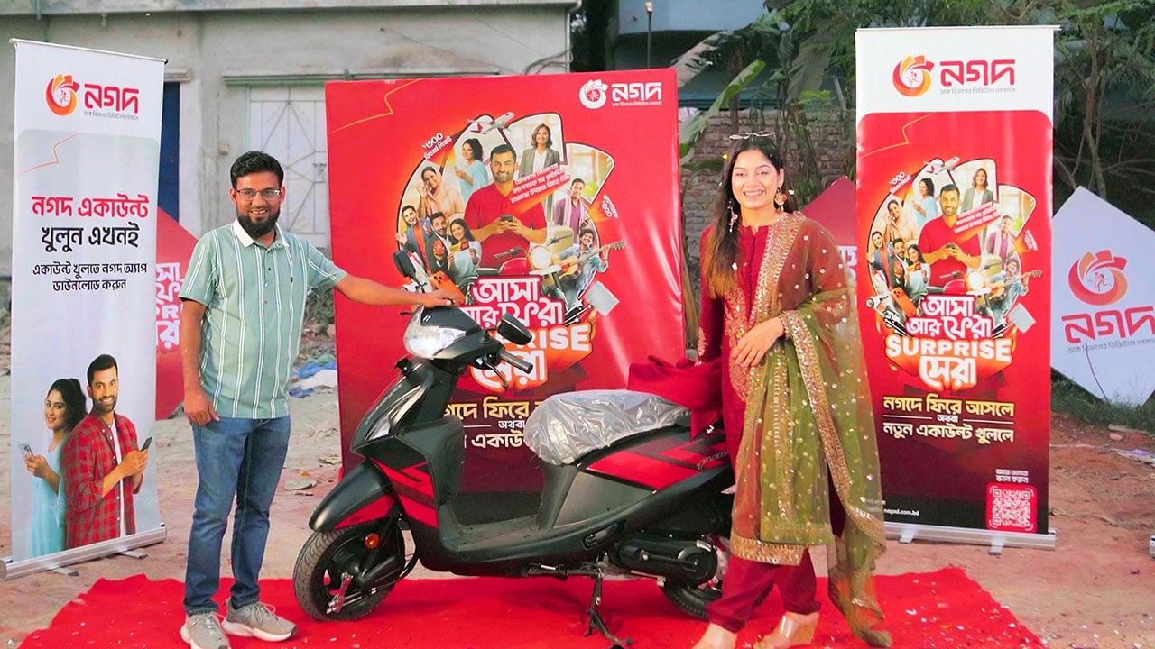 নগদে লেনদেন করে স্কুটি জিতে নিলেন ময়মনসিংহের সোহেল