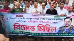 আলফাডাঙ্গায় নাসীরুদ্দীন পাটওয়ারীর বক্তব্যের প্রতিবাদে বিএনপির বিক্ষোভ