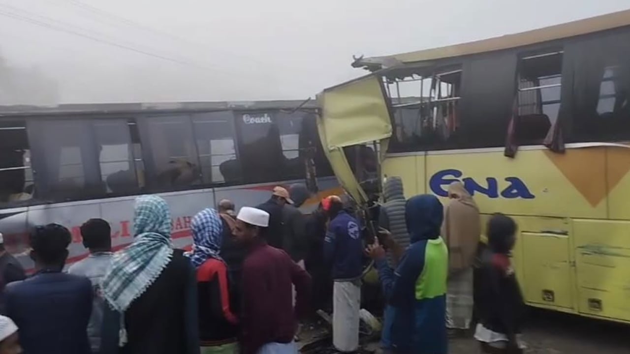 ওসমানীনগরে দুই বাসের সংঘর্ষে নিহত ২, আহত ৫