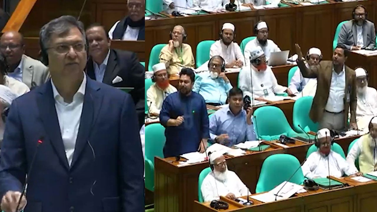 স্বরাষ্ট্রমন্ত্রীর বক্তব্যে উত্তেজনা, সামাল দেওয়ার চেষ্টা স্পিকারের