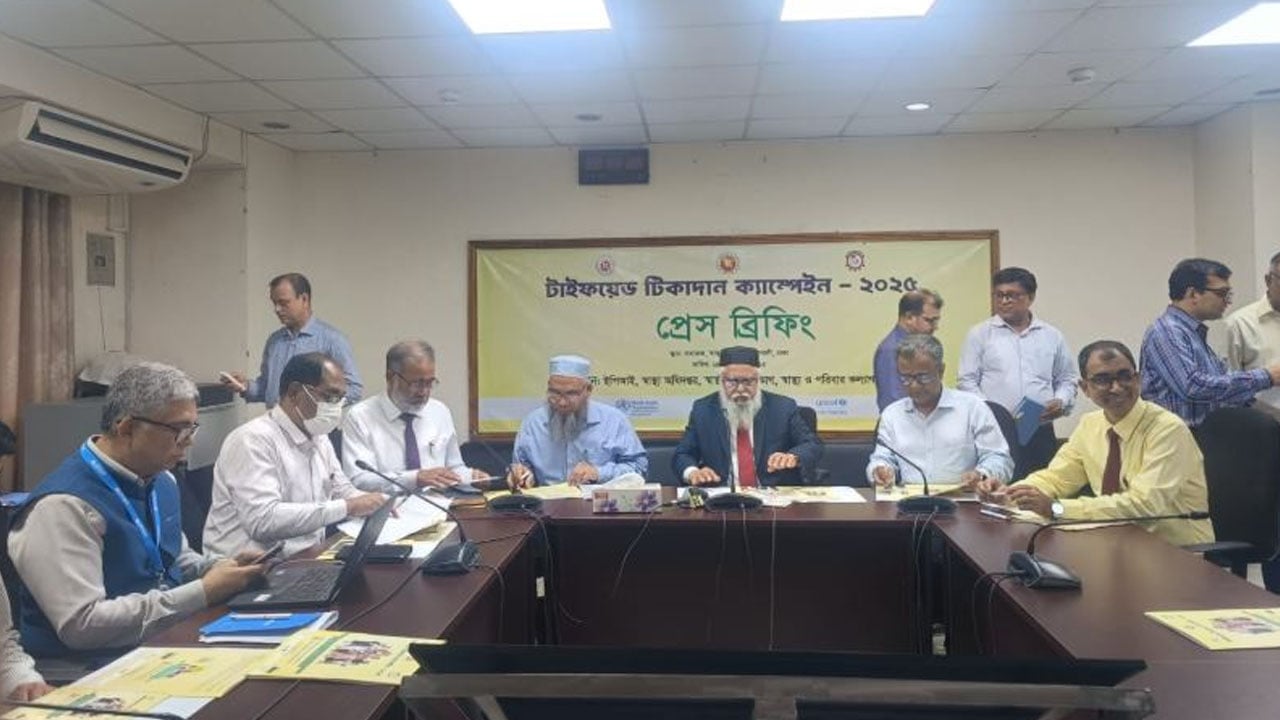 টাইফয়েড টিকা দেওয়া হবে ৪ কোটি ৯০ লাখ শিশুকে