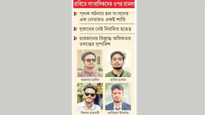 ছাত্রদলের তিন নেতাকর্মীর ছাত্রত্ব সাময়িক বাতিল
