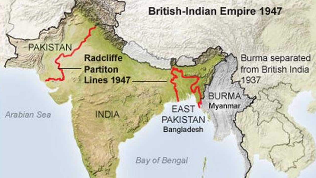 র্যাডক্লিফ মানচিত্র ও উপমহাদেশে বিভাজন