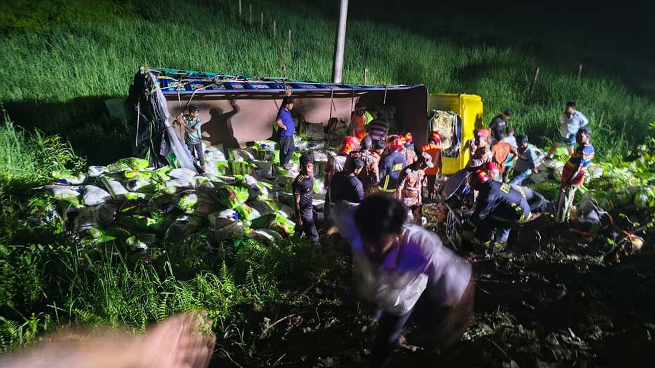 ঢাকা-চট্টগ্রাম মহাসড়কে ট্রাক খাদে পড়ে নিহত ৭