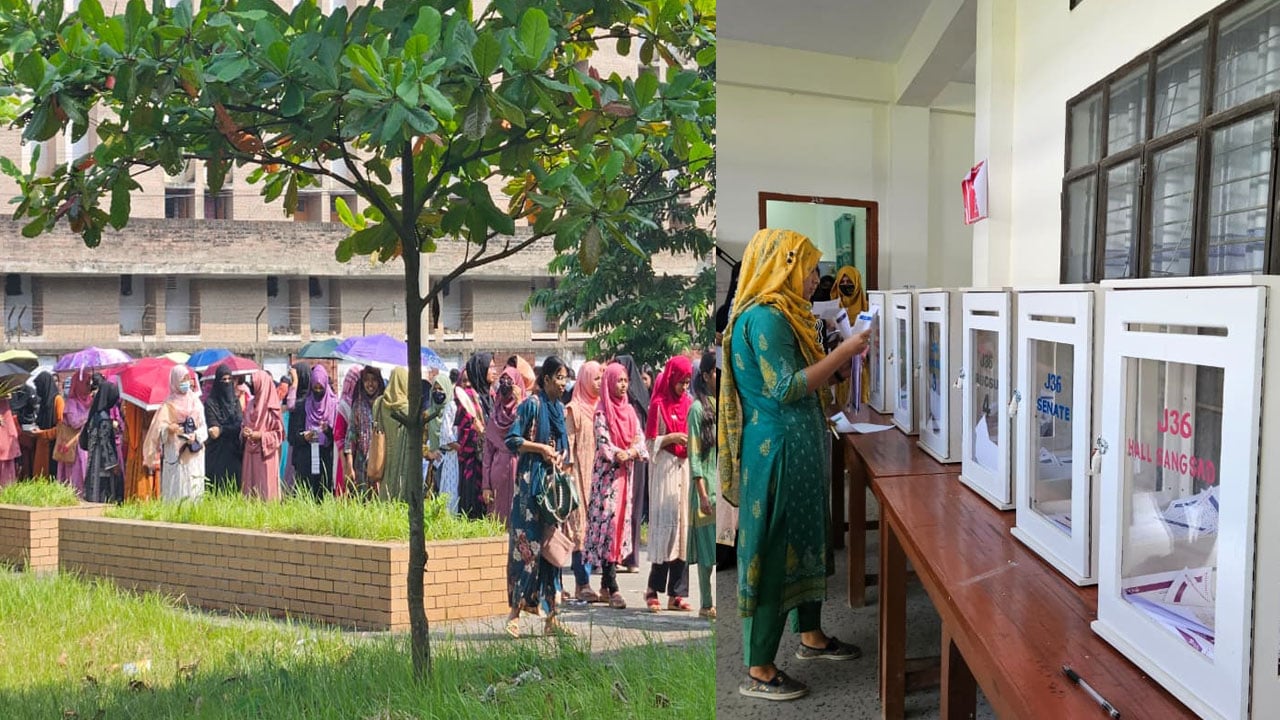 রাকসু নির্বাচন: সাড়ে ৪ ঘণ্টায় ভোট পড়লো ৪৭ শতাংশ