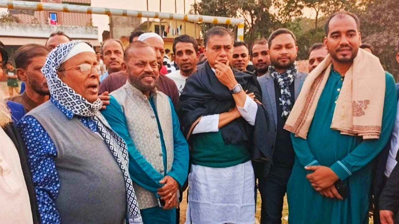 তারেক রহমানের আগমন উপলক্ষে সরাইলে মাঠ পরিদর্শন