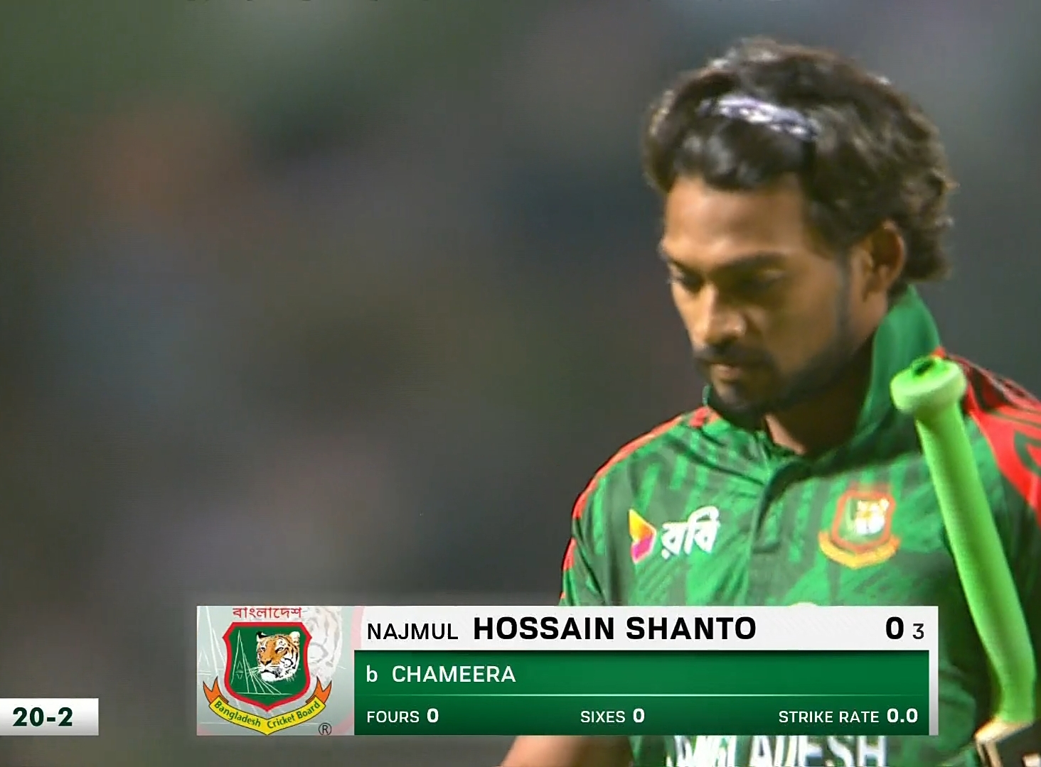 এবার আউট শান্ত