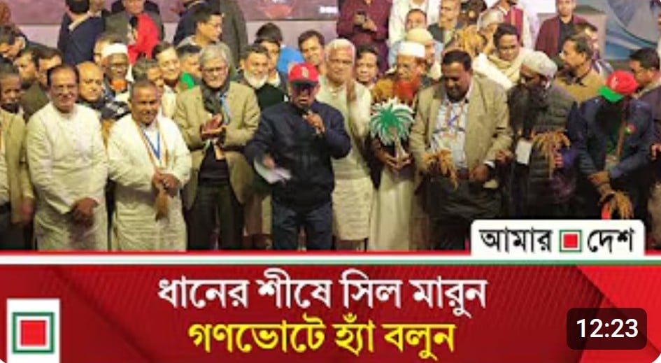 ধানের শীষে সিল মারুন, গণভোটে হ্যাঁ বলুন