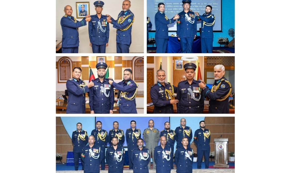 বিমান বাহিনীতে ৯ জনকে অনারারি কমিশন প্রদান