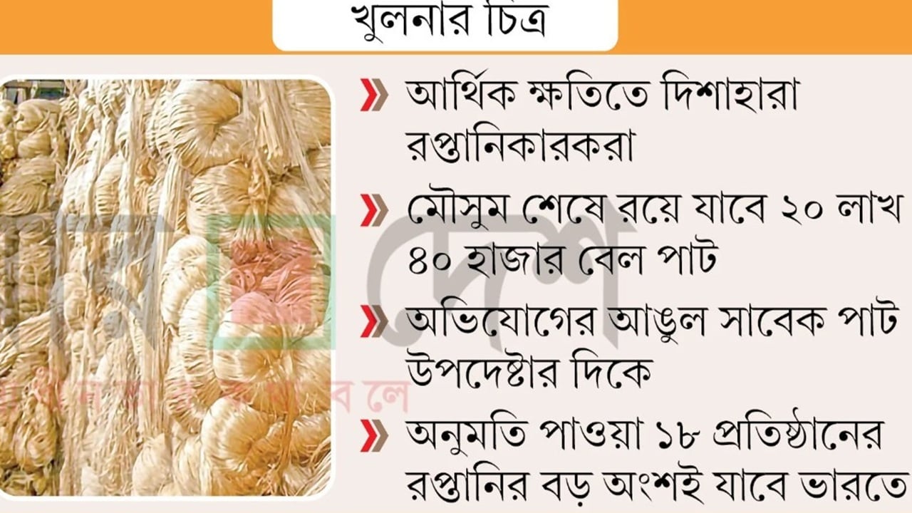 কাঁচা পাট রপ্তানি বন্ধে হতাশায় কৃষক