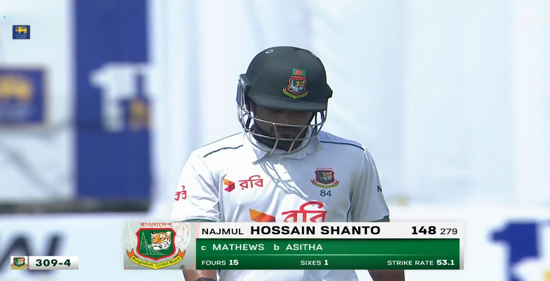 রিভিউ জিতে পরের ওভারেই আউট শান্ত
