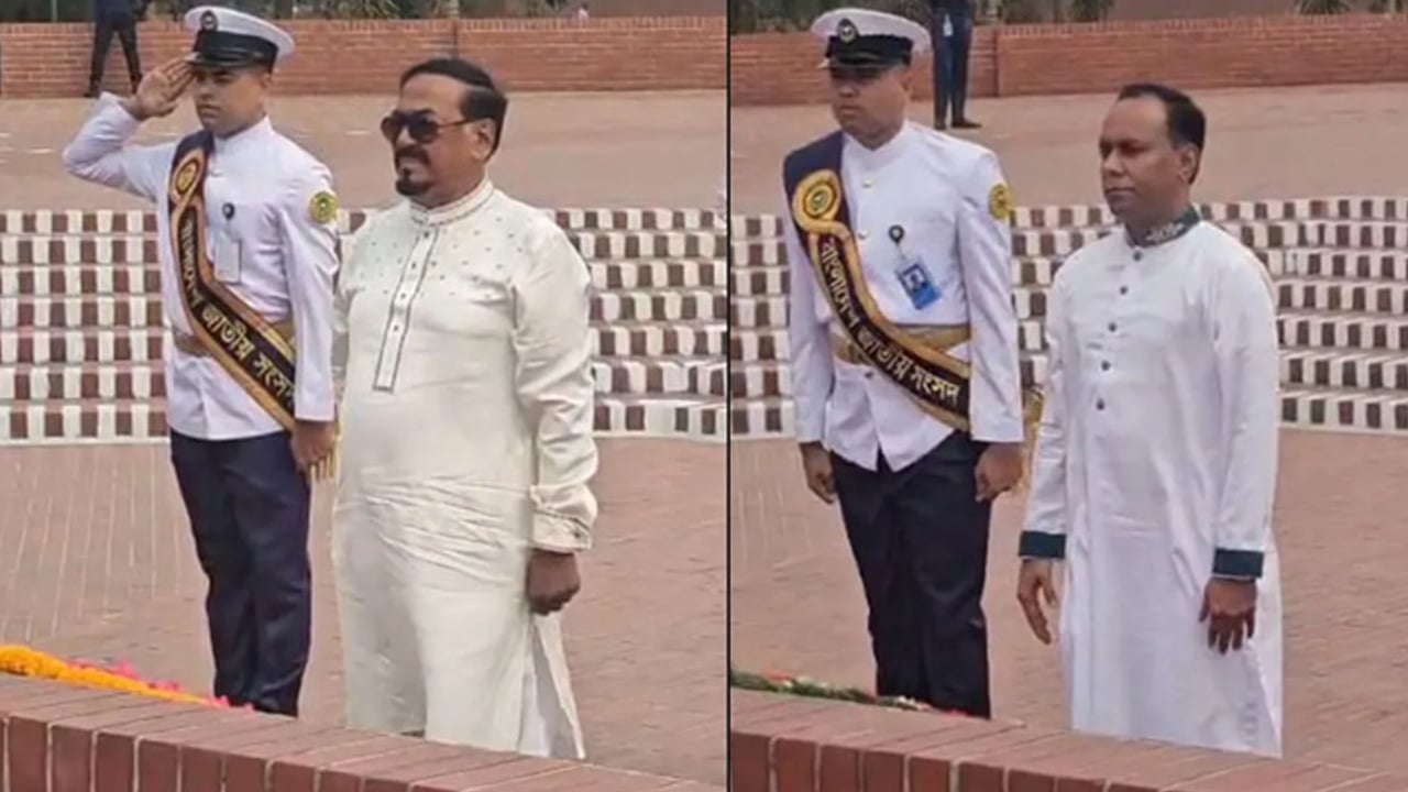 জাতীয় স্মৃতিসৌধে স্পিকার ও ডেপুটি স্পিকারের শ্রদ্ধা