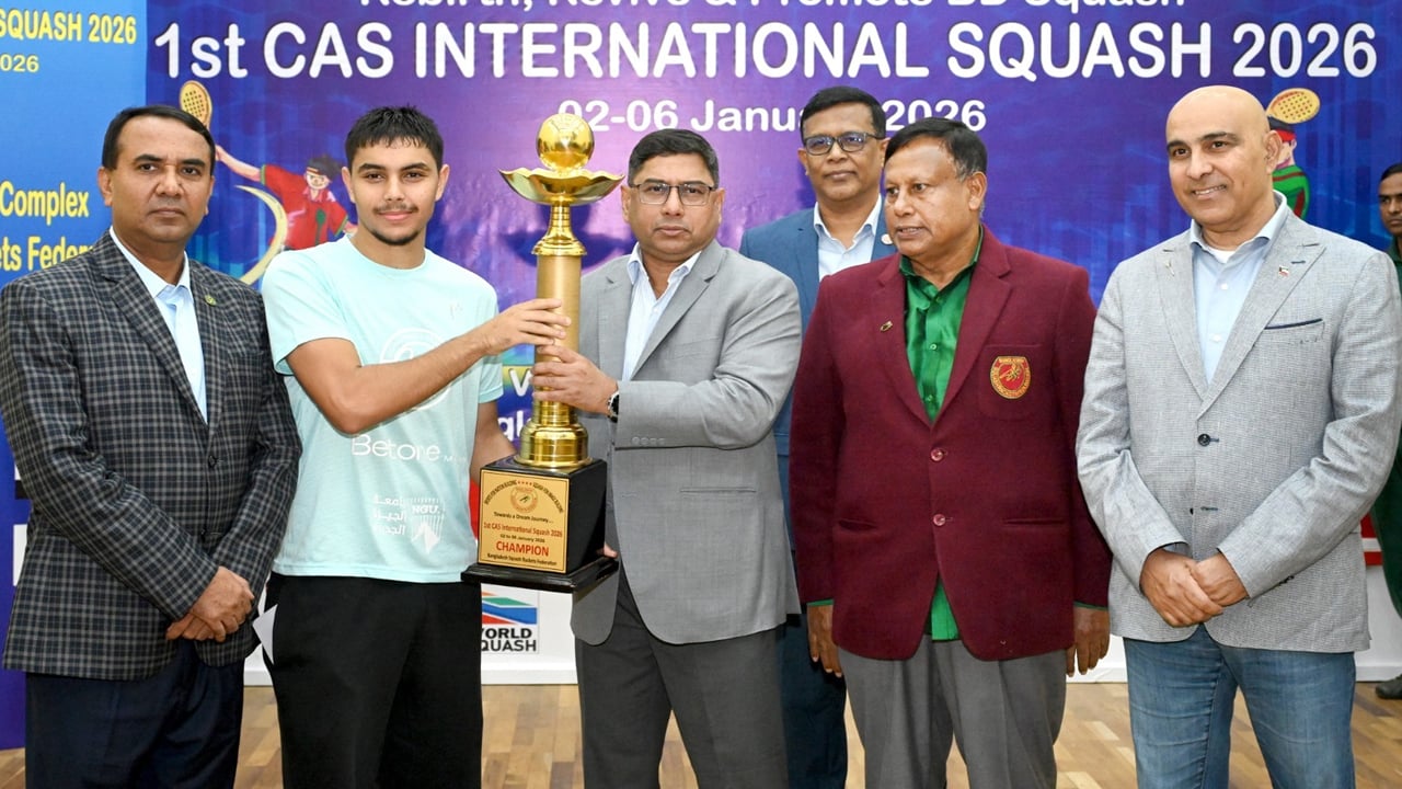 ঢাকায় পর্দা নামল প্রথম সেনাপ্রধান আন্তর্জাতিক স্কোয়াশের