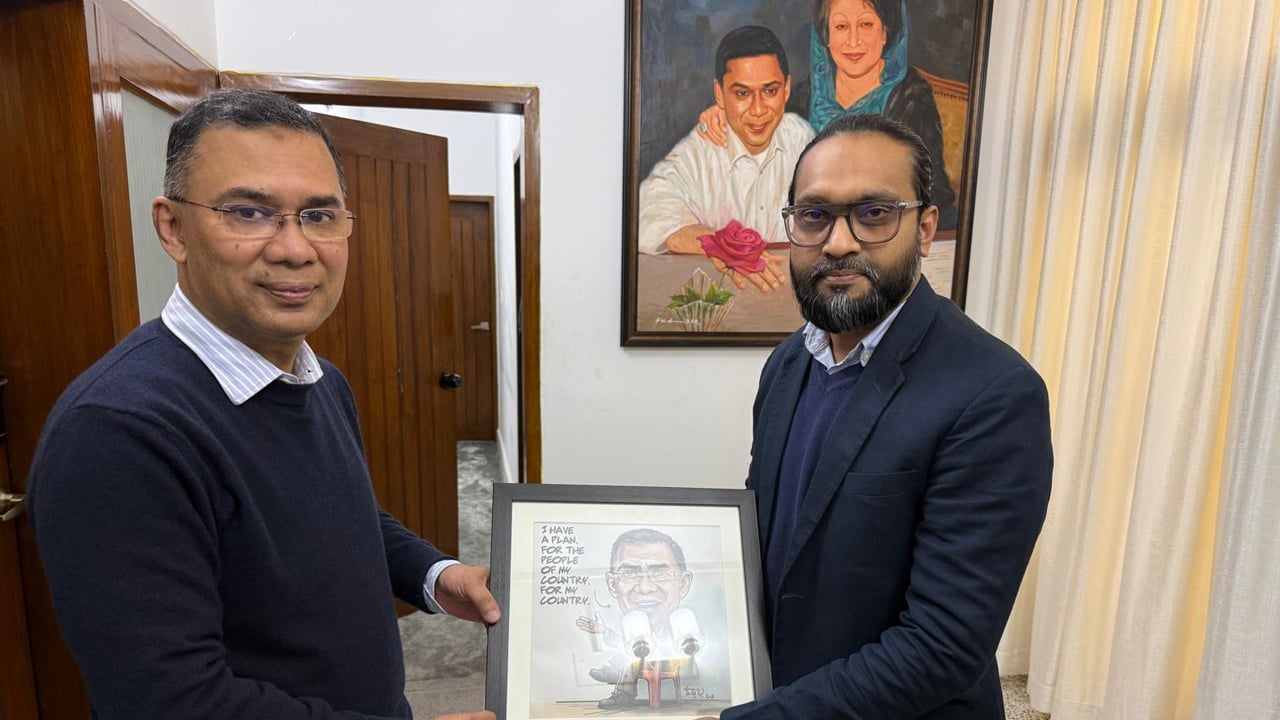 কার্টুনিস্টকে ধন্যবাদ জানালেন তারেক রহমান