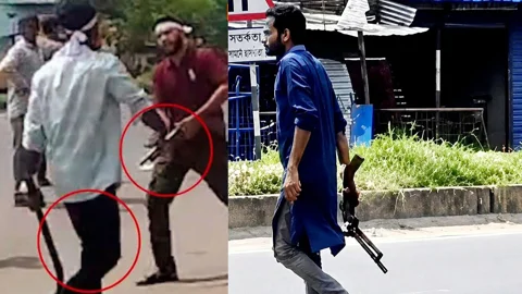 অস্ত্র হাতে যুবকদের ভিডিও ভাইরাল, তারপরও মামলা নেই