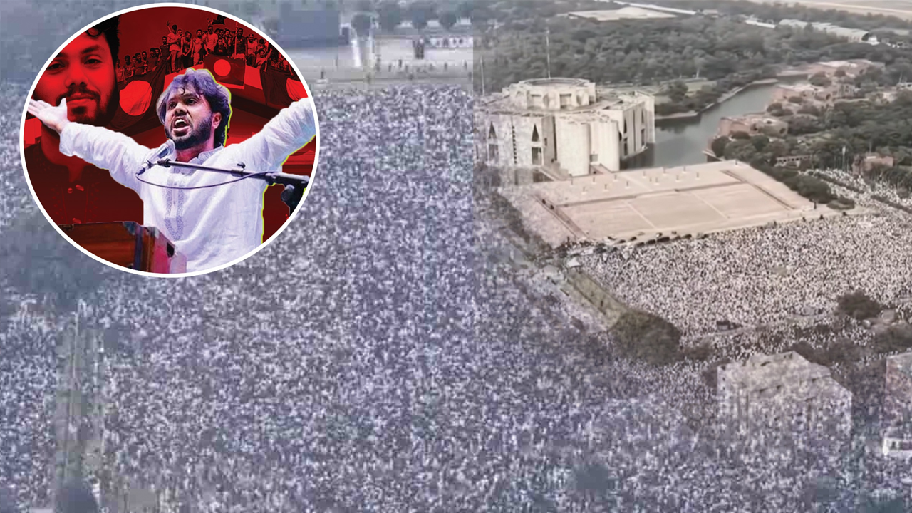 শহীদ ওসমান হাদির ঐতিহাসিক জানাজা এক জনসমুদ্র