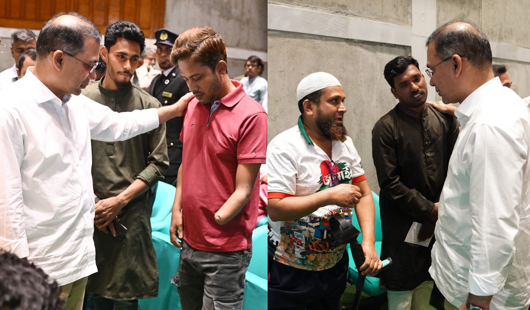 সংসদে আহত জুলাই যোদ্ধাদের সঙ্গে প্রধানমন্ত্রী, আবেগঘন পরিবেশ