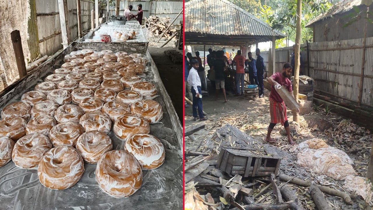 সাঘাটায় অস্বাস্থ্যকর সেমাই কারখানা গুঁড়িয়ে দিল ভোক্তা অধিকার