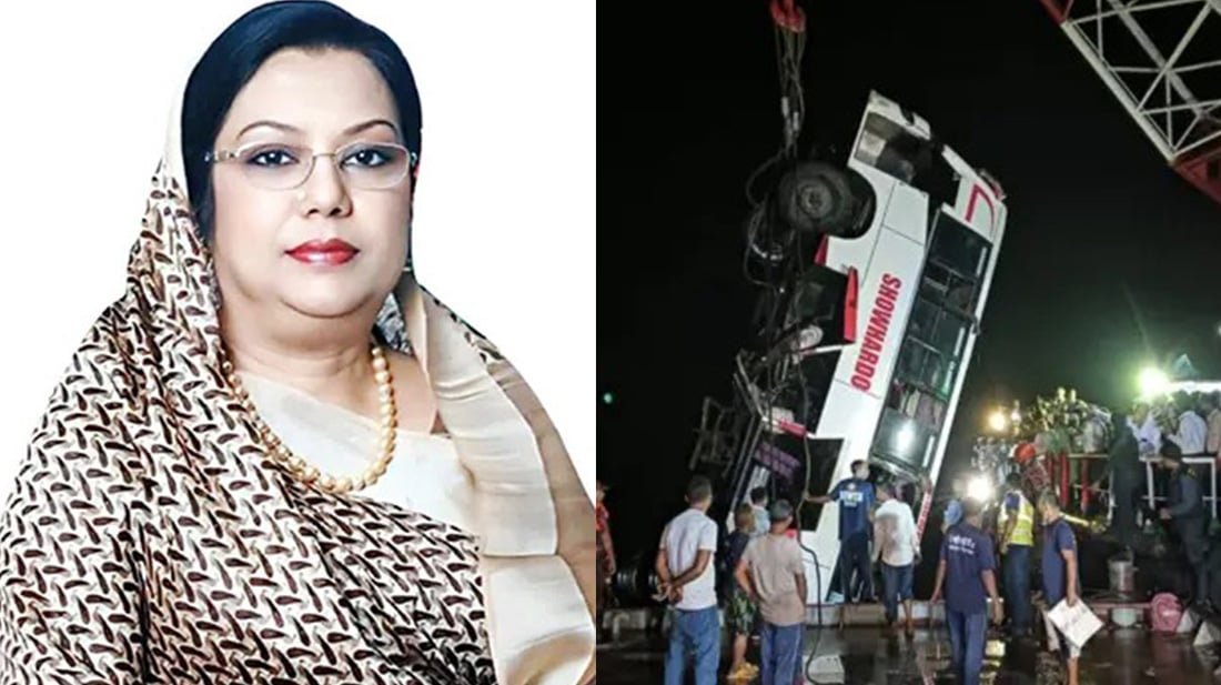 পদ্মায় বাসডুবিতে প্রাণহানির ঘটনায় বিমানমন্ত্রীর শোক