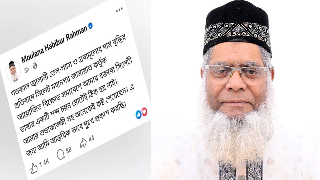 সরকারকে গালি, অতঃপর দুঃখ প্রকাশ জামায়াত নেতার