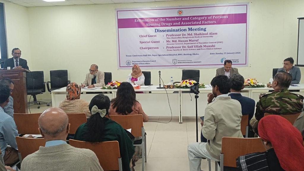 জাতীয় গবেষণা প্রতিবেদন: দেশে মাদকসেবী ৮২ লাখ
