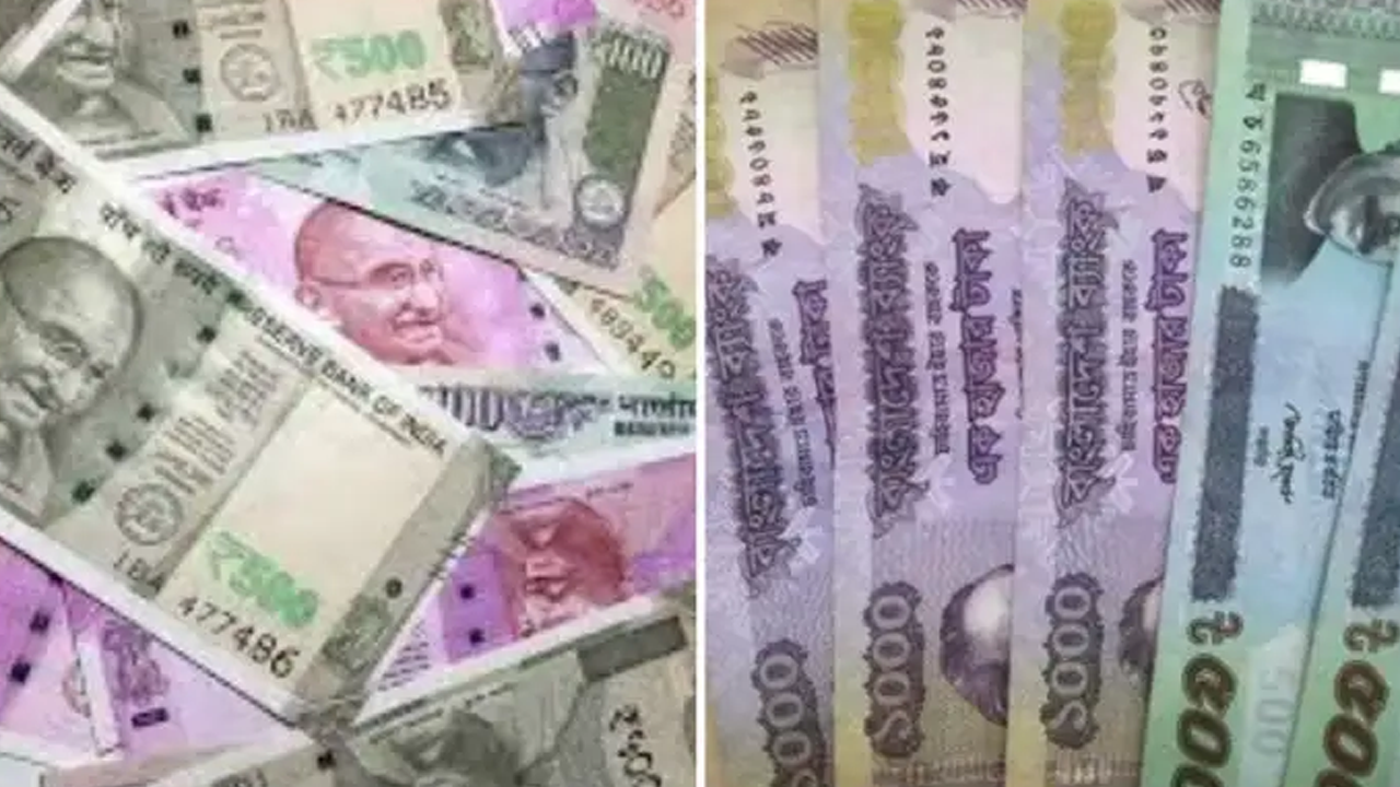 টাকার বিপরীতে এক বছরে ভারতীয় রুপির দাম কমেছে ১০ শতাংশ