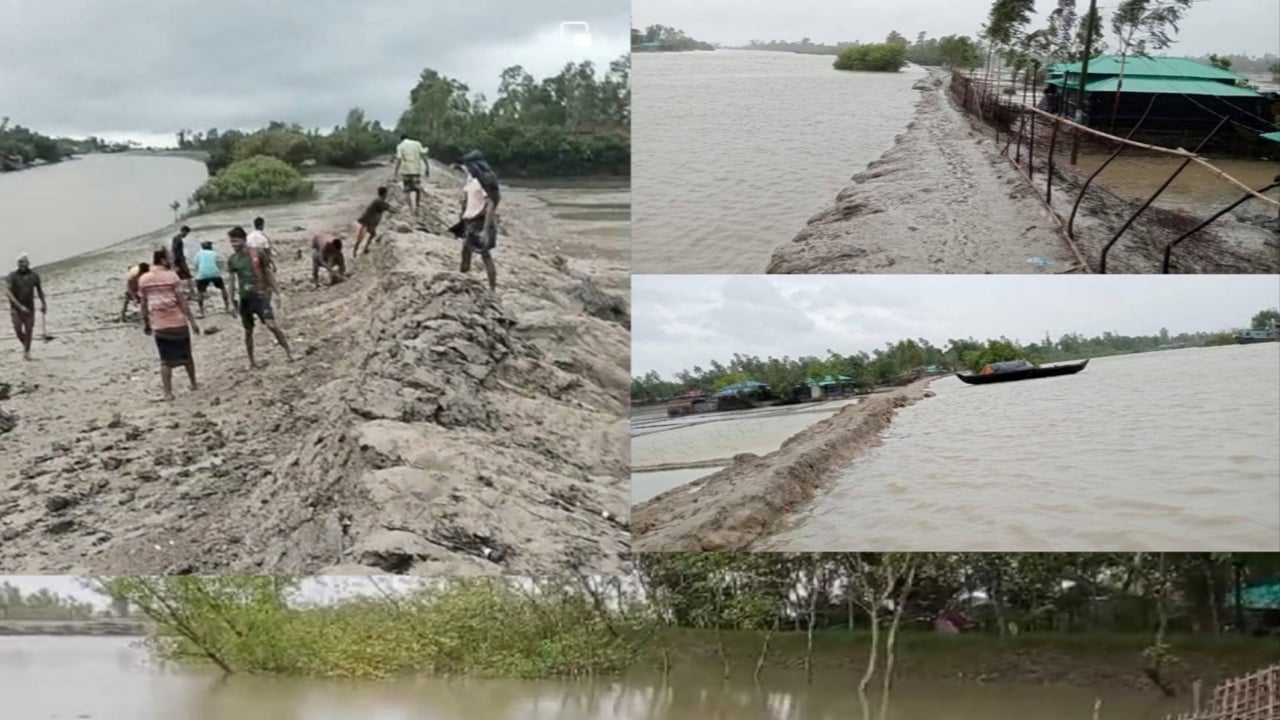 বাঁশখালীতে স্বেচ্ছায় বেড়িবাঁধ নির্মাণ
