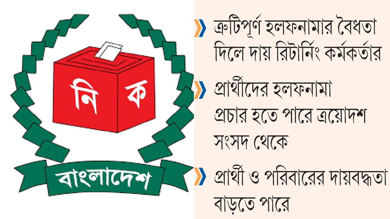 নির্বাচনি হলফনামাই হতে পারে প্রার্থীর গলার কাঁটা