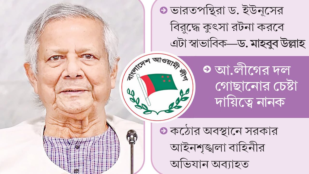 আ.লীগকে ফেরাতে নিশানায় ইউনূস