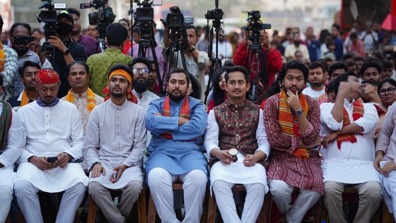 পহেলা বৈশাখে এনসিপির বর্ণিল শোভাযাত্রা, ছিল গানের আয়োজন ও মেলা