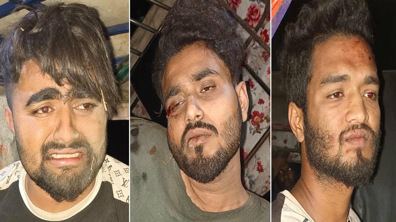 বিদেশি পিস্তল ও গুলিসহ ৩ যুবককে গণপিটুনি দিয়ে পুলিশে সোপর্দ