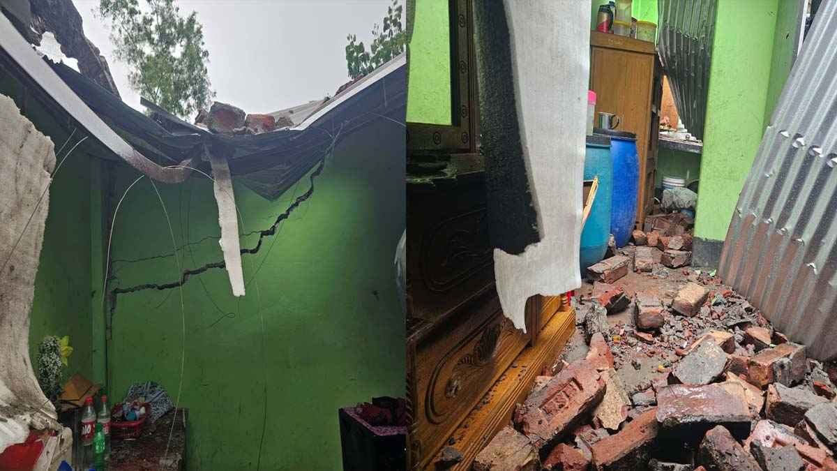 শরীয়তপুরে তীব্র ঝড়ে ৪ তলা ভবনের দেয়াল ধস, আহত ৪