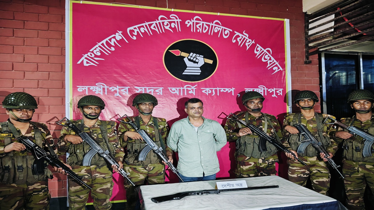 লক্ষ্মীপুরে অস্ত্রসহ সাবেক যুবদল নেতা আটক