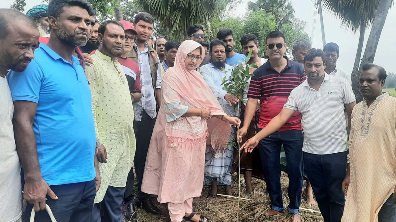 রক্তদহ বিল পাড়ে ৮ হাজার গাছ রোপণ